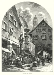 Eine Straße in Zürich (Stich)