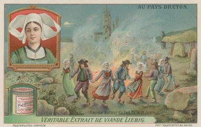 Tanz um das Feuer am Vorabend von St. Johannes (Mittsommer)