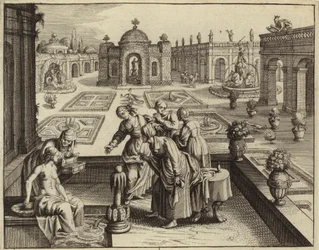 David beobachtet Bathseba beim Baden