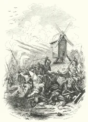 Tod von Johann von Böhmen in der Schlacht von Crécy, 1346