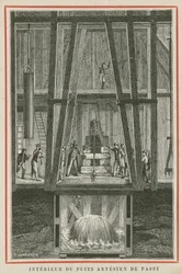 Inneres der artesischen Brunnen von Passy, Paris