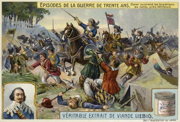 Johan Banér überrascht das Heer des Heiligen Römischen Reiches im Lager bei Wittstock, Deutschland, 1636