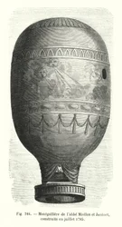 Montgolfière von Abbé Miollan und Janinet, gebaut im Juli 1785 (Stich)