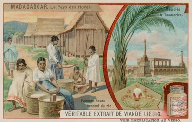 Das Land der Hova: Frauen verkaufen Reis, Mausoleum in Antananarivo und das Wappen der Hova