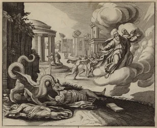 Das Tier aus dem Abgrund tötet die zwei Zeugen, bevor sie in den Himmel gerufen werden