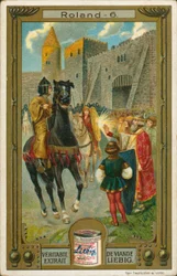 Die Geschichte von Roland, Liebig-Karte, frühes 20. Jahrhundert