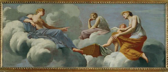 Amor, von seiner Mutter getadelt, flüchtet in die Arme von Ceres