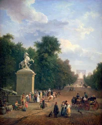 Der Eingang zu den Champs-Élysées, um 1804-1836