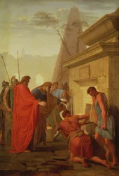 Darius Hystaspes öffnet das Grab von Nitocris, ca. 1649