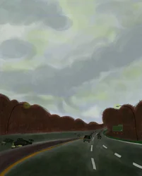 Fahrt auf dem Long Island Expressway, 2017