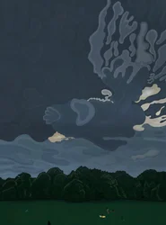 Abenddämmerung und Wolken, Prospect Park, Brooklyn