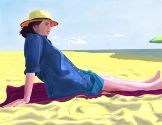 Michelle am Rockaway Beach, Brooklyn