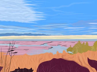 Der Hudson River von Hudson, New York