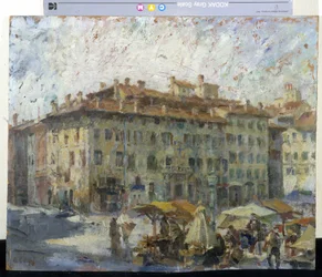 Markt auf der Piazza Grande in Modena
