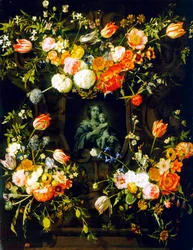 Madonna umgeben von Blumen, 1662