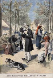 Die jüngsten Hitzewellen in Paris - in Le petit Journal vom 22.09.1895