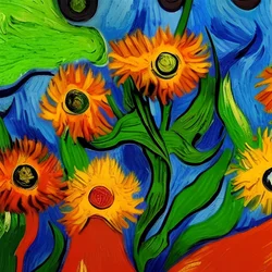 Schöne impressionistische Blumen