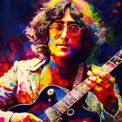 John Lennon Porträt Gemälde, Flur- & Wohnzimmerdekoration