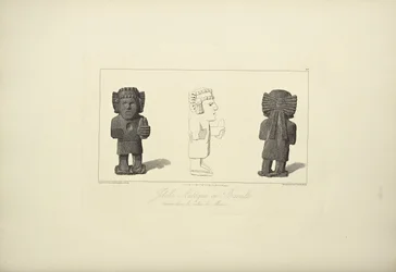 Aztekische Idole in Basalt, Illustration aus 