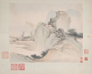 Landschaften für Yuweng, datiert 1673