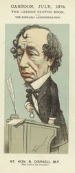 Karikatur von Benjamin Disraeli