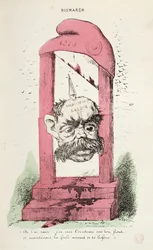 Karikatur von Otto von Bismarck (1815-98) 1870