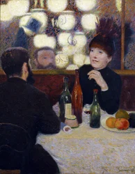 Im Café de la Nouvelle Athènes (Porträt von Suzanne Valadon)