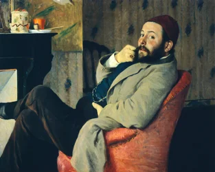 Diego Martelli am Kamin