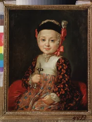 Porträt des Alexei Grigorjewitsch Bobrinski (1762-1813) als Kind. (Uneheliches Kind Katharinas II.)