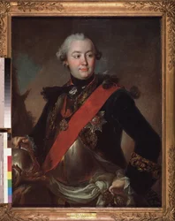 Porträt des militärischen und politischen Führers, Günstlings der Kaiserin Katharina II. (1729-1796), Graf Grigori Orlow (oder Orloff)