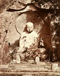 Eine japanische Buddha-Statue
