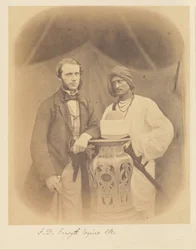 F.D. Forsyth, Esquire, C.B., und indischer Diener