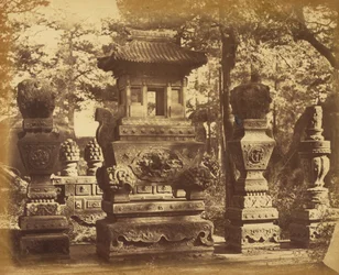Inneres des Grabes im Depot in der Nähe von Peking, Oktober 1860
