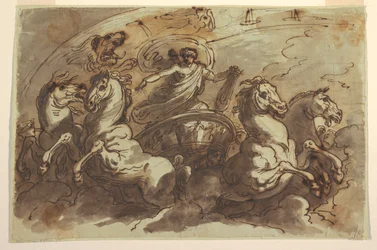 Apollo fährt den Sonnenwagen, für die Sala di Apollo e Diana, Palazzo Bianchetti, Bologna