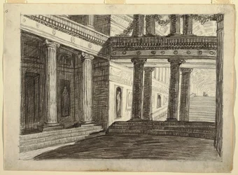 Atrium und Treppe im klassischen Stil