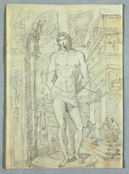 Studien von Köpfen und Händen von Frauen und Kindern, 1810–20