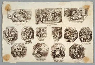 Romulus und Remus, Dreizehn Gemälde für die Sala delle Origini di Roma, Faenza