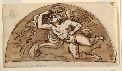 Frühling, Lunette für die Decke, Sala Ottagonale, Palazzo Milzetti, Faenza