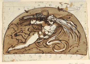 Sommer, Lunette für die Decke, Sala Ottagonale, Palazzo Milzetti, Faenza