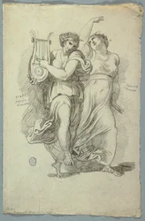 Terpsichore, Muse des Tanzes und Erato, Muse der Liebesdichtung