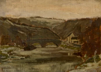 Brücke über den Fluss Lesse