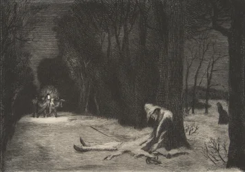 Der Tod von Matamore Kapitän Fracasse, 1864