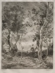 Landschaft, oder Das weiße Pferd, nach Corot