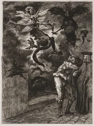 Panurge verlässt das Haus von Raminagrobis