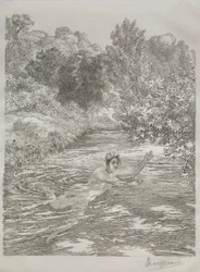 Der Badende, um 1860-70