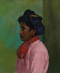 Schwarze Frau mit rosa Bluse, 1910