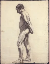 Stehender männlicher Akt