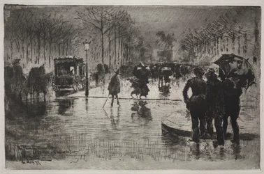 Künstler kehren vom Salon zurück, 1877