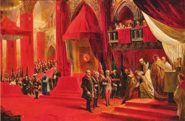 Die Krönung von Kaiser Karl I. von Österreich als König Karl IV. von Ungarn, 1917