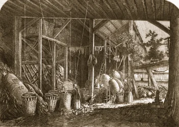Ein Lumpenlager im Quartier Mouffetard, Paris, Illustration aus 